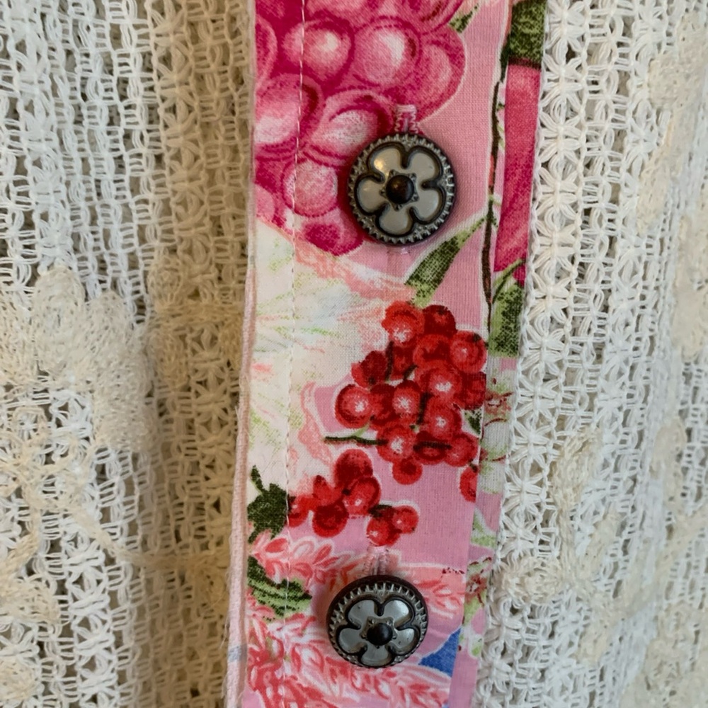 POL Womens Oversized Patchwork Button Down Shirt … - image 3